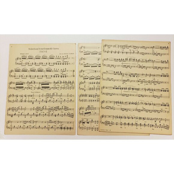 Sheet Music-"Faust" Gounod's Opera, Henry Carter,  1926 - Picture 2 of 3